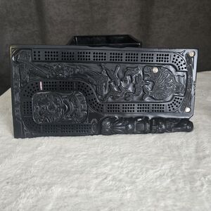 Black Pearlite First Nations Cribbage Board